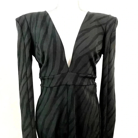 Tufi Duek Designer Jumpsuit 90s Catsuit Animal Print Bodysuit Metallic Shimmer - Picture 1 of 16